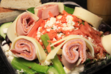 Garden Salad with Italian cold cuts adn cheese